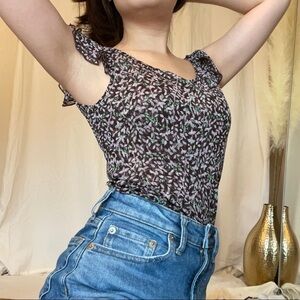 Diane von Furstenberg vintage silk floral top